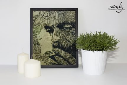 Smoking wood burning art pyrographer